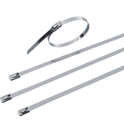 China AISI 316 Stainless Steel Tie Wraps , Stainless Steel Locking Ties For Binding Cables supplier