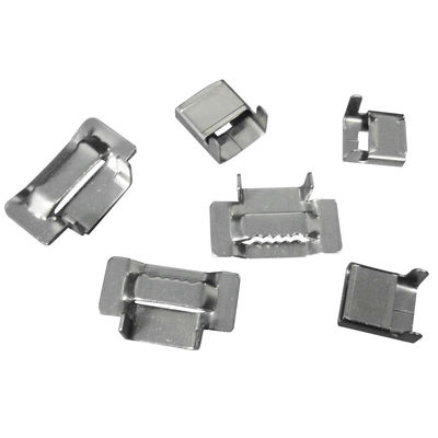 China 5/8 Inch SS 304 Stainless Steel Banding Buckles For Pole Pipe Weather Resistance supplier