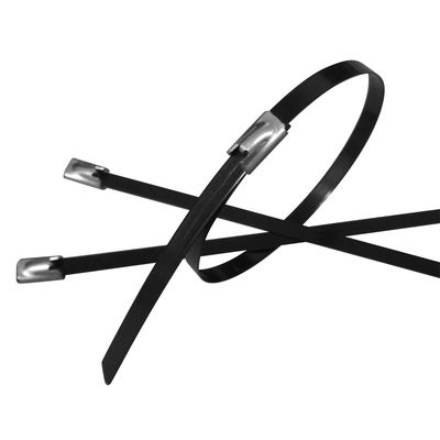 China 8 Inch Length Nylon Coated Stainless Steel Cable Ties For Communications Industry supplier