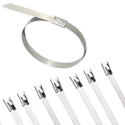 China Strong Metal Reinforced Zip Ties , Durable SS Cable Ties Alkali Resistance supplier
