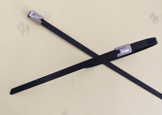 China Durable SS Pvc Coated Cable Ties , Stainless Tie Wraps SGS Aproved Non Toxic supplier