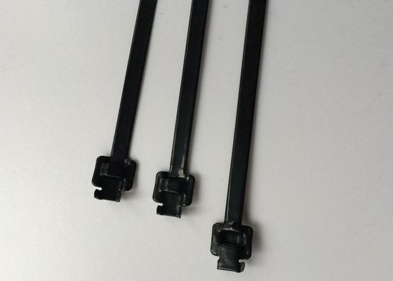 China 457mm Heavy Duty Black Zip Ties , 304 / 316 Stainless Steel Cable Ties Coated supplier