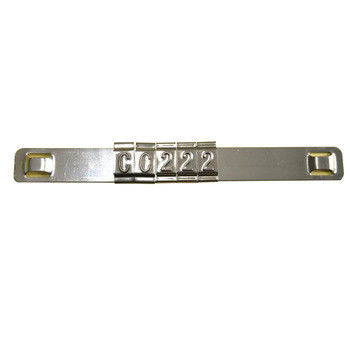 China Durable Stainless Steel Cable Tags Marker Carrier Rail With Numerical Characters supplier