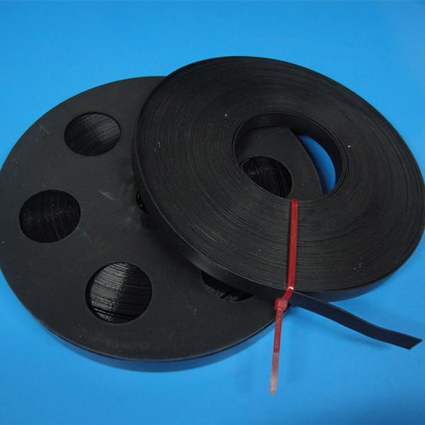 Custom Length Black Stainless Steel Banding Strap PVC Coated Metal Strapping Tape