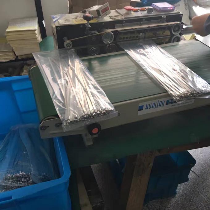 Epoxy Coated Stainless Steel Ladder Zip Ties , Ratchet Cable Ties Fireproof