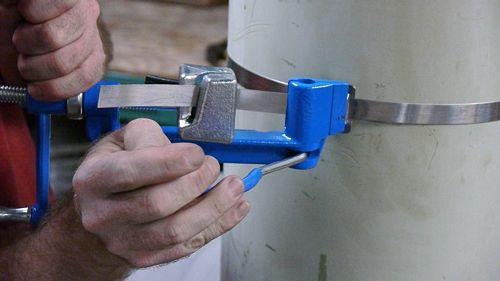 Blue Stainless Steel Zip Ties Installation Tool , Durable Metal Cable Tie Tool
