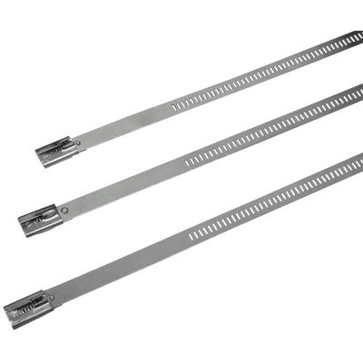 China Self Locking Metal Cable Wrap , Ladder Style Cable Ties With High Tensile Strength supplier