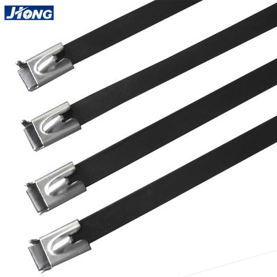 China PVC Coated Coated Stainless Steel Cable Ties Self Lock Used In Electricity supplier
