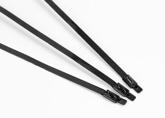 China Antirust Fully Coated Stainless Steel Cable Ties For Banding Electronic Cables supplier