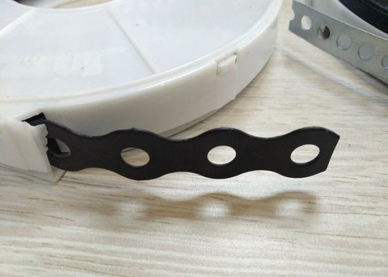 China PVC Coated Stainless Steel Perforated Hanger Strap Punched Steel Strapping 17mm For Pipes supplier