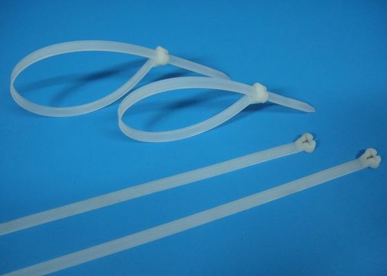 China Indoor / Outdoor 7MM Nylon Cable Ties Clear Plastic Zip Ties Halogen Free supplier