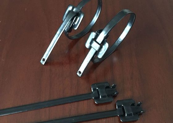 China PPA Coated SS316 Reusable Stainless Steel Cable Ties For Telecommunication supplier