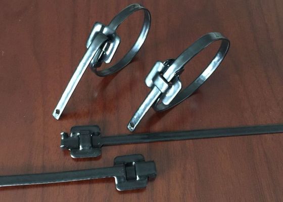 China 6.3mm Width Reusable Stainless Steel Cable Ties PPA Coated Fireproof supplier