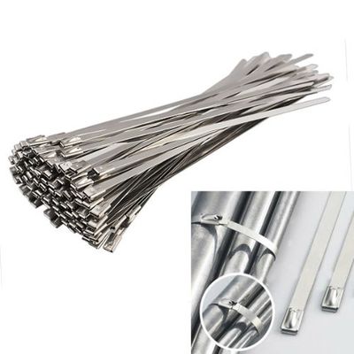 China Self Locking Coated Stainless Steel Cable Ties Fire Resistance 4.8x600mm supplier