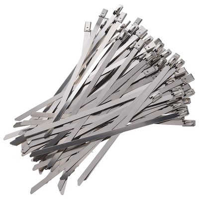 China 300 x 7.9mm Stainless Steel Roller Ball Cable Ties Pack of 50 supplier