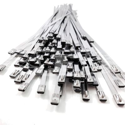 China High Tensile Strength stainless steel cable tie black ball lock type #304 #316 stainless steel supplier