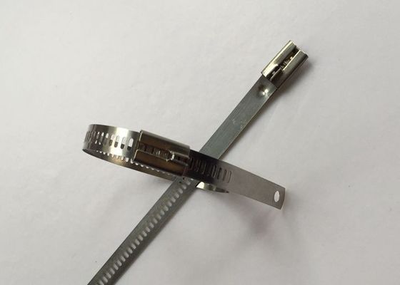 China SS304 Ladder Style Cable Ties , Stainless Steel Cable Zip Ties 12mm Width supplier