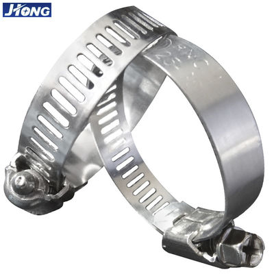 China American / German Type Stainless Steel Hose Clamps Pipe Metal Tie Higher Torque supplier