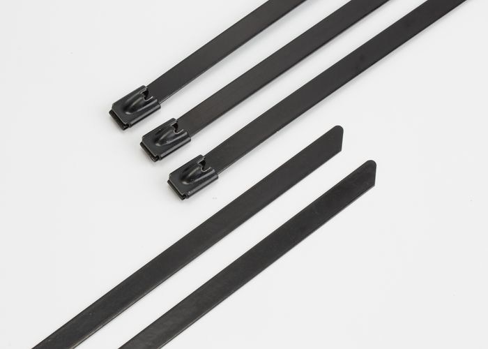 4.8x 600mm Full Epoxy Coated Stainless Steel Cable Ties For Objects