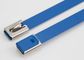 Blue Color Epoxy Coated Stainless Steel Cable Ties Self Locking Zip Ties supplier