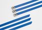 Blue Color Epoxy Coated Stainless Steel Cable Ties Self Locking Zip Ties supplier