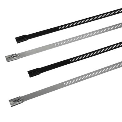 Self Locking Metal Cable Wrap , Ladder Style Cable Ties With High Tensile Strength supplier