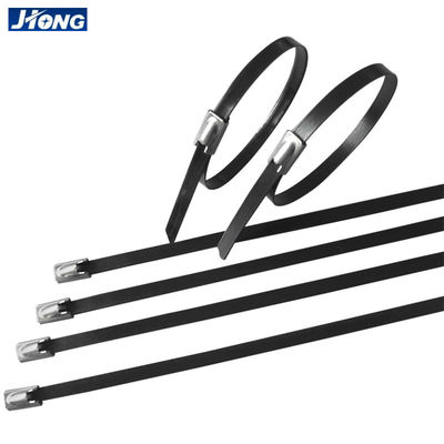 PVC Coated Coated Stainless Steel Cable Ties Self Lock Used In Electricity supplier