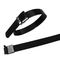 Black L Type Heavy Duty Wire Ties , Releasable Zip Ties With Metal Locking Tab supplier
