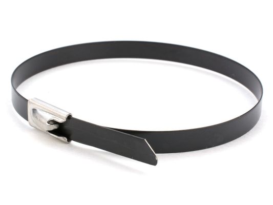 Large Pvc Coated Ss Cable Ties , Stainless Steel Ty Wraps With Round Safe Edge supplier