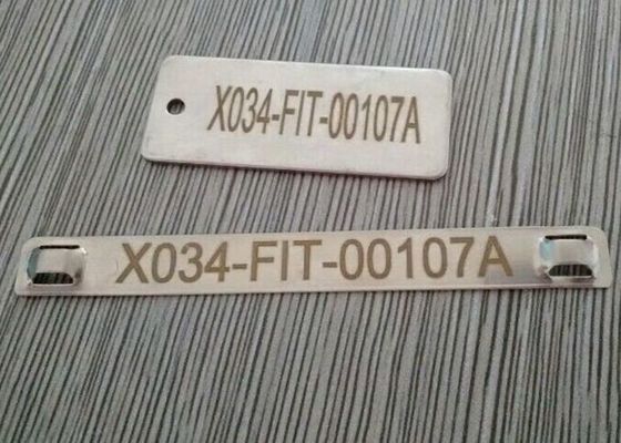 Antirust Cable Identification Tags , Stainless Steel Cable Labels With Lasering Numbers supplier