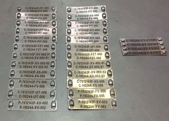 Antirust Cable Identification Tags , Stainless Steel Cable Labels With Lasering Numbers supplier