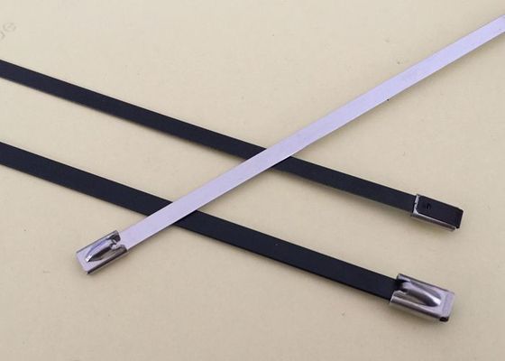 Durable SS Pvc Coated Cable Ties , Stainless Tie Wraps SGS Aproved Non Toxic supplier