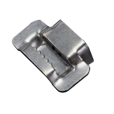 Piples Fixing Use Stainless Steel Strap Buckles , Metal Banding Clips BK Type supplier