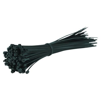 4.6X 400MM UV Black Nylon Cable Ties Self Locking Type 7.2mm Width supplier