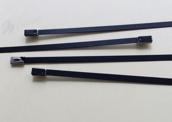 Fireproof Plastic Coated Stainless Steel Cable Ties 201 / 304 / 316 Material supplier