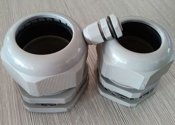 PG63 Gray IP68 Electrical Cable Gland , Nylon Cable Gland With ROHS Report supplier