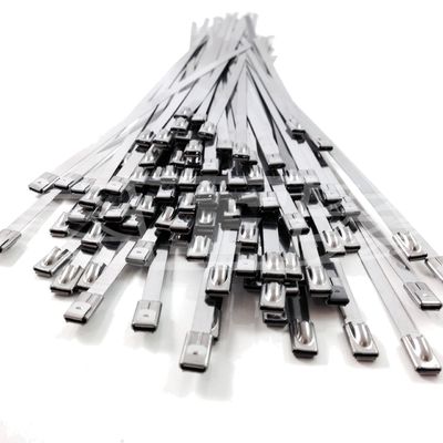 High Tensile Strength stainless steel cable tie black ball lock type #304 #316 stainless steel supplier