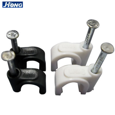 Outdoor Black Cable Wire Clips / Ethernet Cable Wall Clips OEM/ODM Accepted supplier