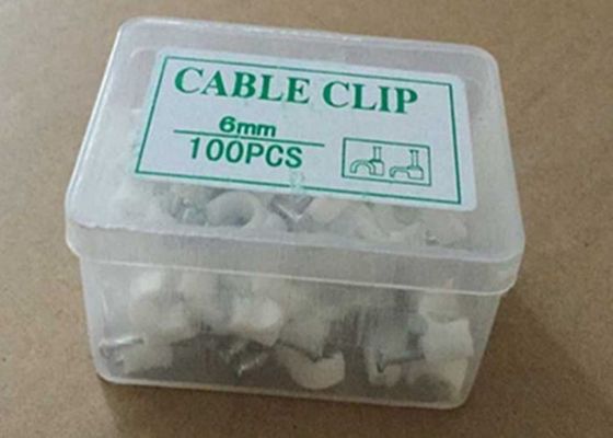 Outdoor Black Cable Wire Clips / Ethernet Cable Wall Clips OEM/ODM Accepted supplier