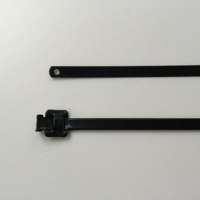 457mm Heavy Duty Black Zip Ties , 304 / 316 Stainless Steel Cable Ties Coated supplier