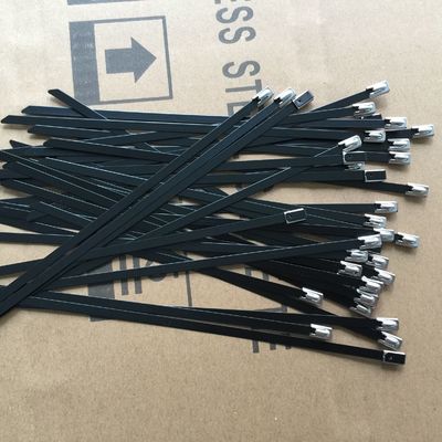 Uv Solar Ss304 / Ss316 Epoxy Coated Stainless Steel Cable Ties 100 Pcs / Bag Pack supplier