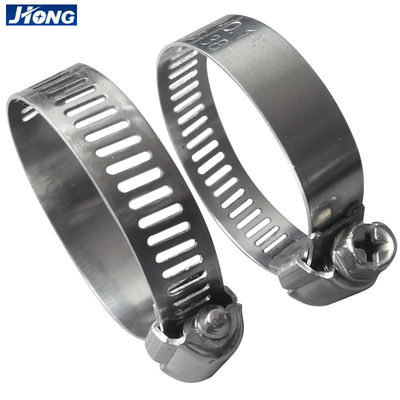 American / German Type Stainless Steel Hose Clamps Pipe Metal Tie Higher Torque supplier