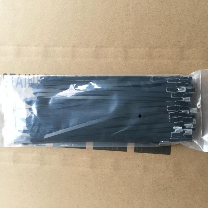 8 Inch Length Nylon Coated Stainless Steel Cable Ties For Communications Industry